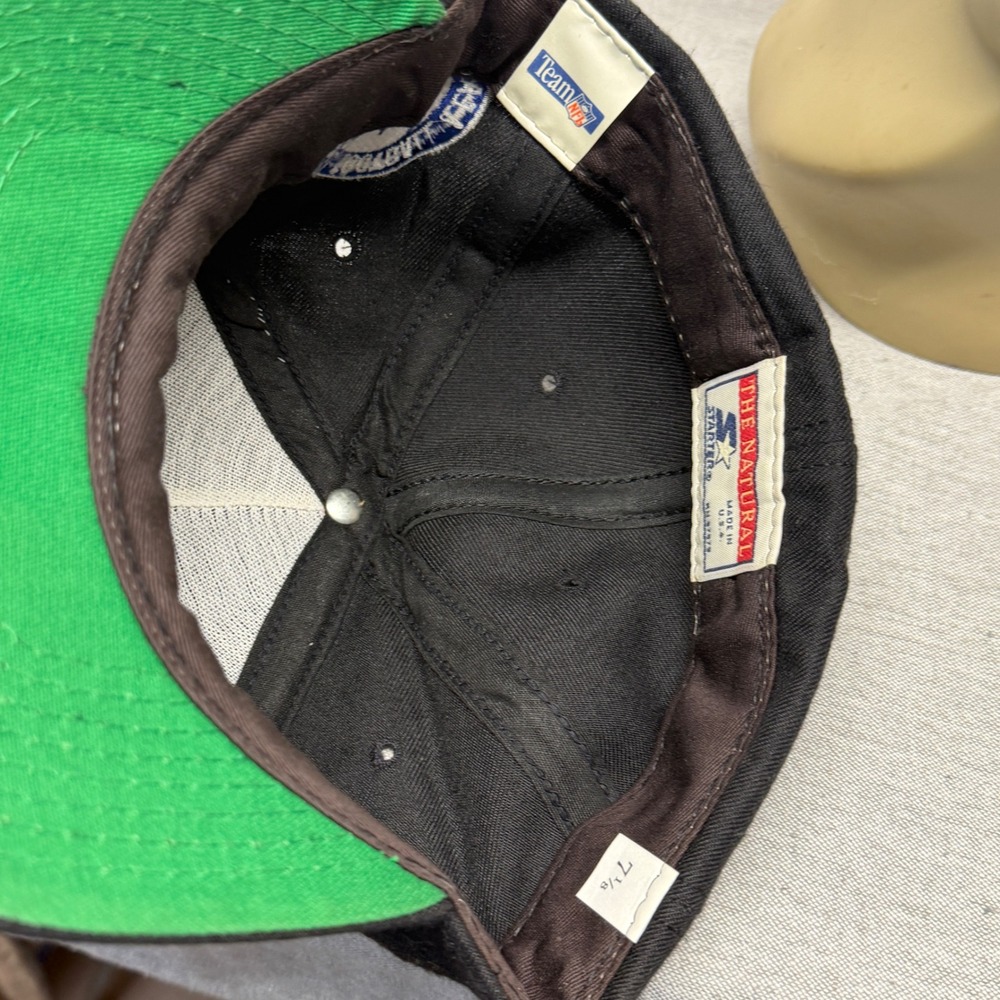 Vintage New Orleans Saints Starter Hat Fitted 7 1/8 Black NFL The Natural USA - Picture 5 of 5